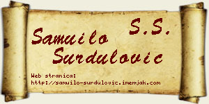 Samuilo Surdulović vizit kartica